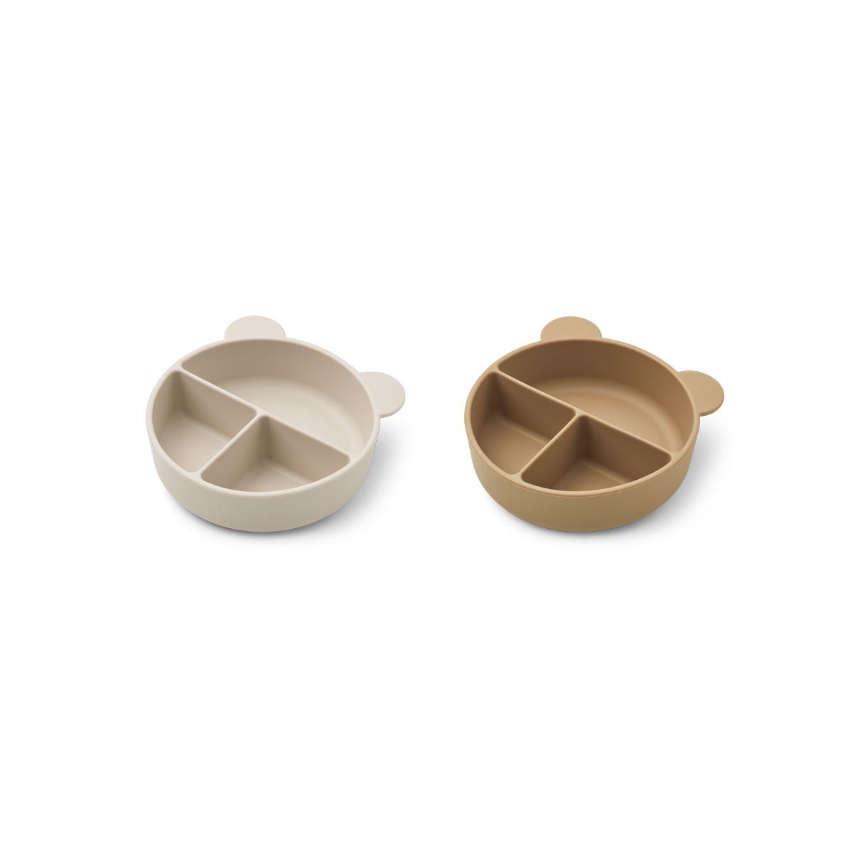 Boys & Girls Beige Bear Silicone  Plates(2 Pack)