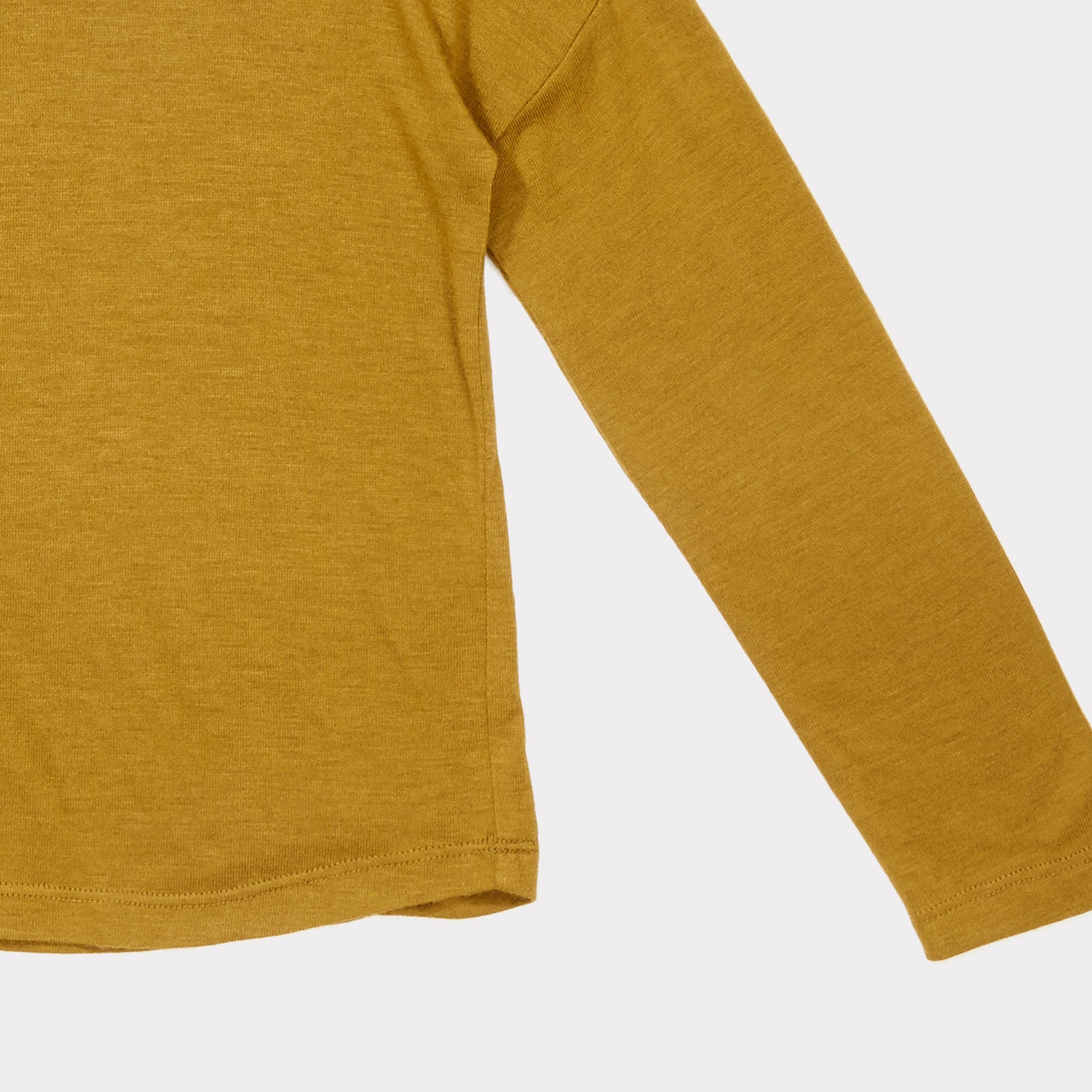 Boys & Girls Ochre Cotton Long Sleeves T-shirt