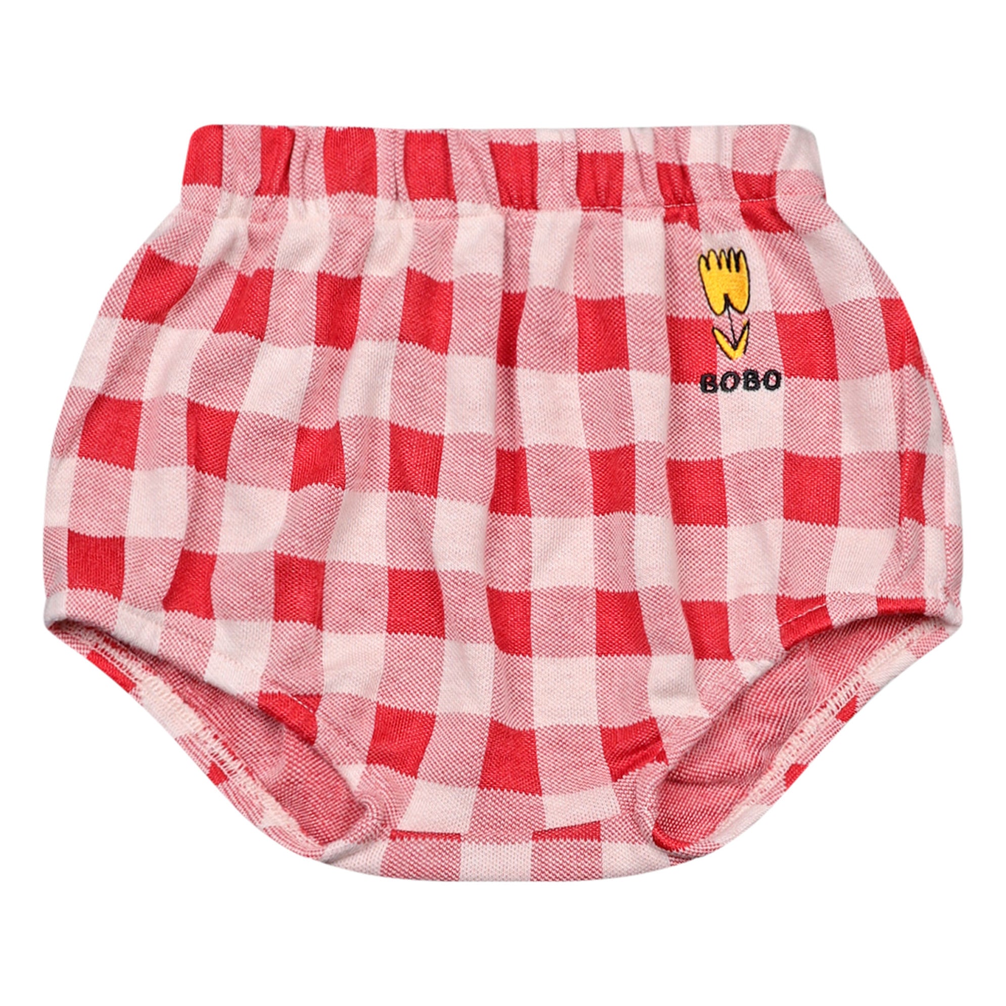 Bloomer en coton à carreaux rouges pour bébé fille