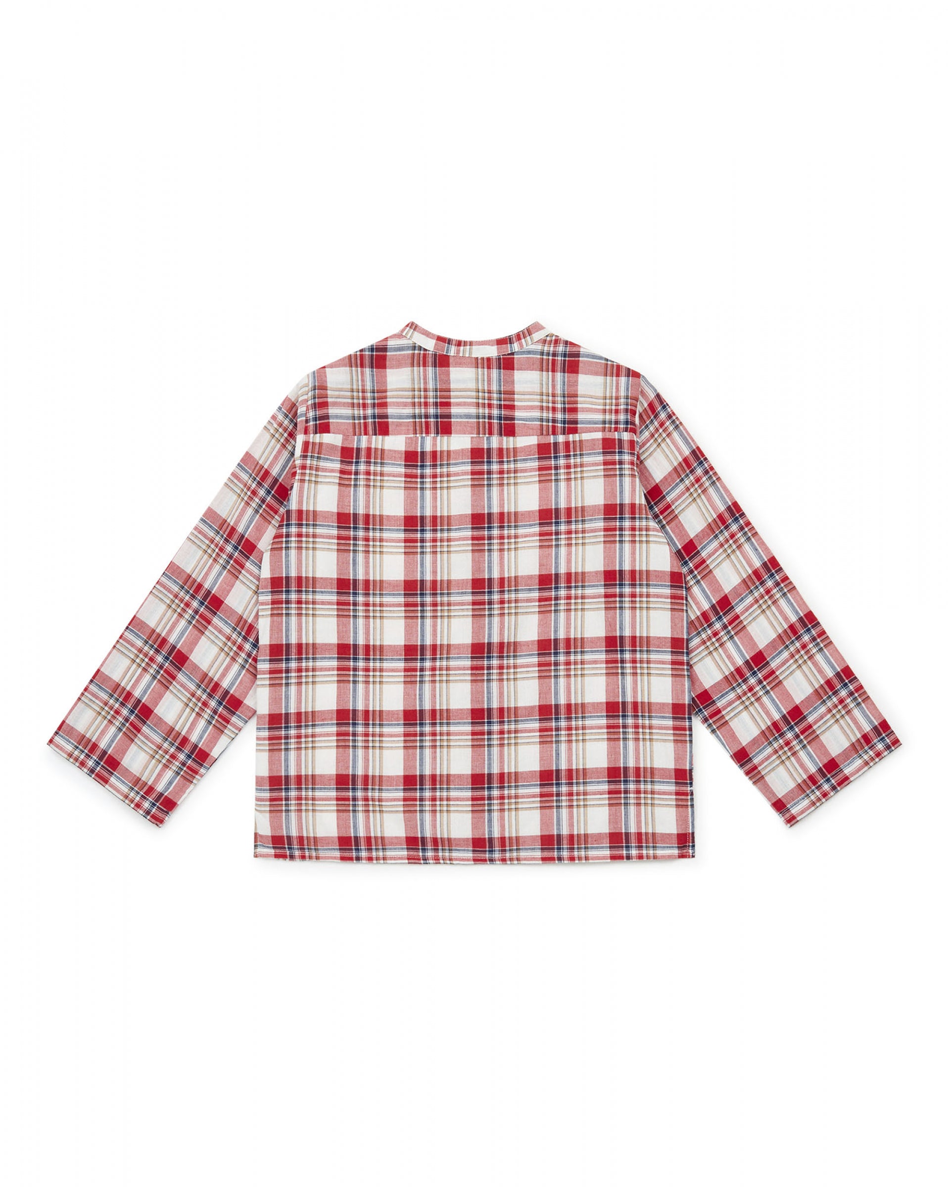 Boys & Girls Red Check Cotton Shirt