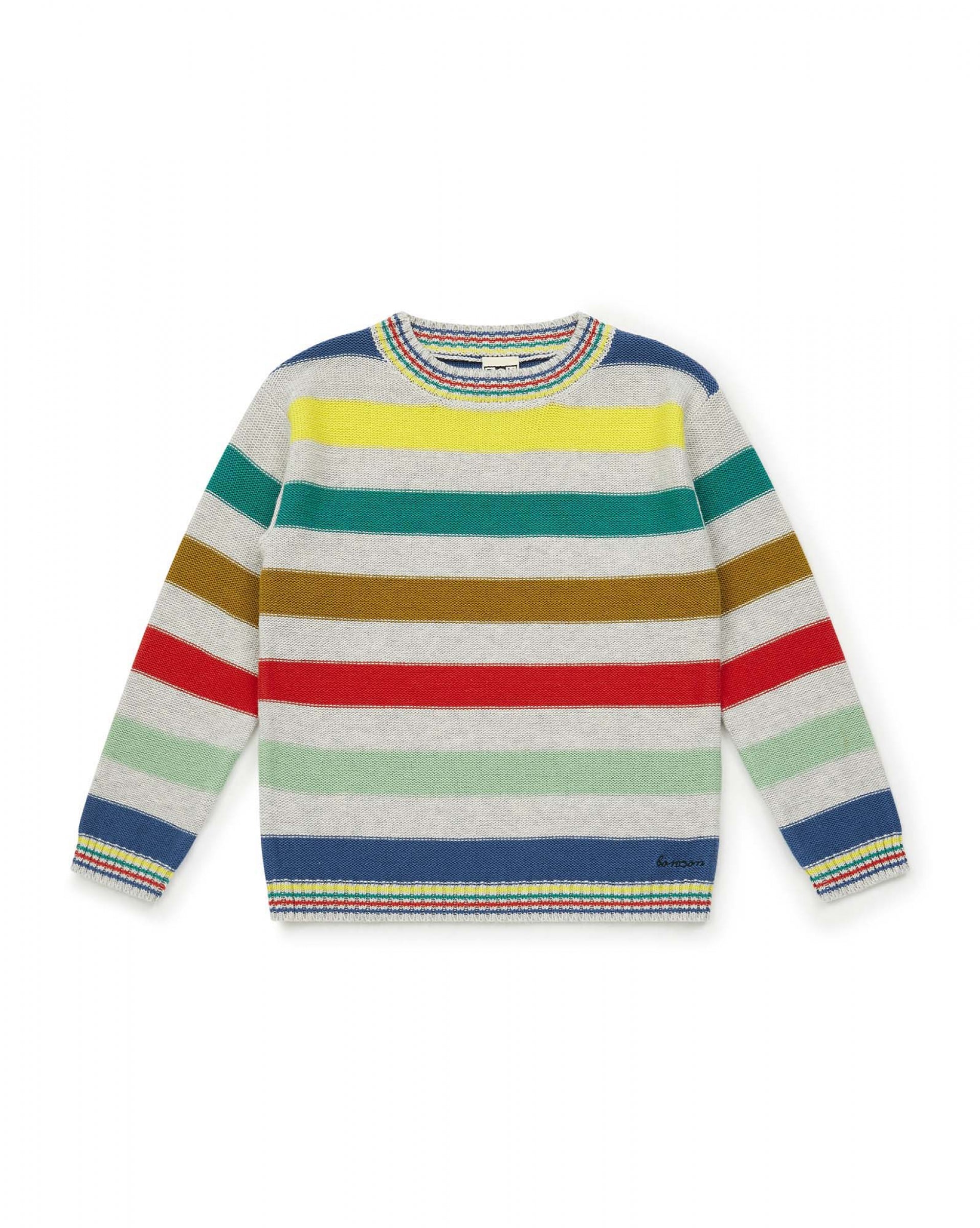 Boys Multicolor Stripes Sweater