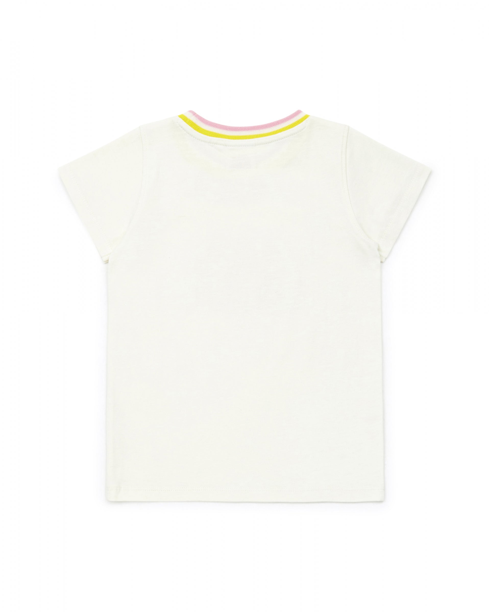 Boys & Girls White Print T-Shirt