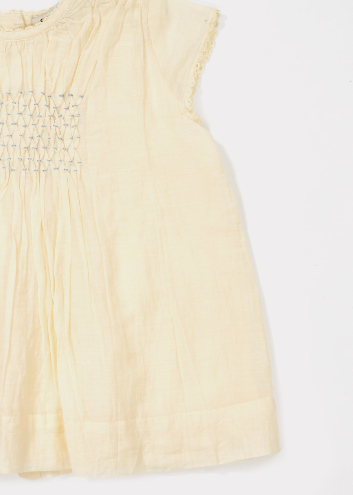 Baby Girls Pale Yellow Cotton Dress