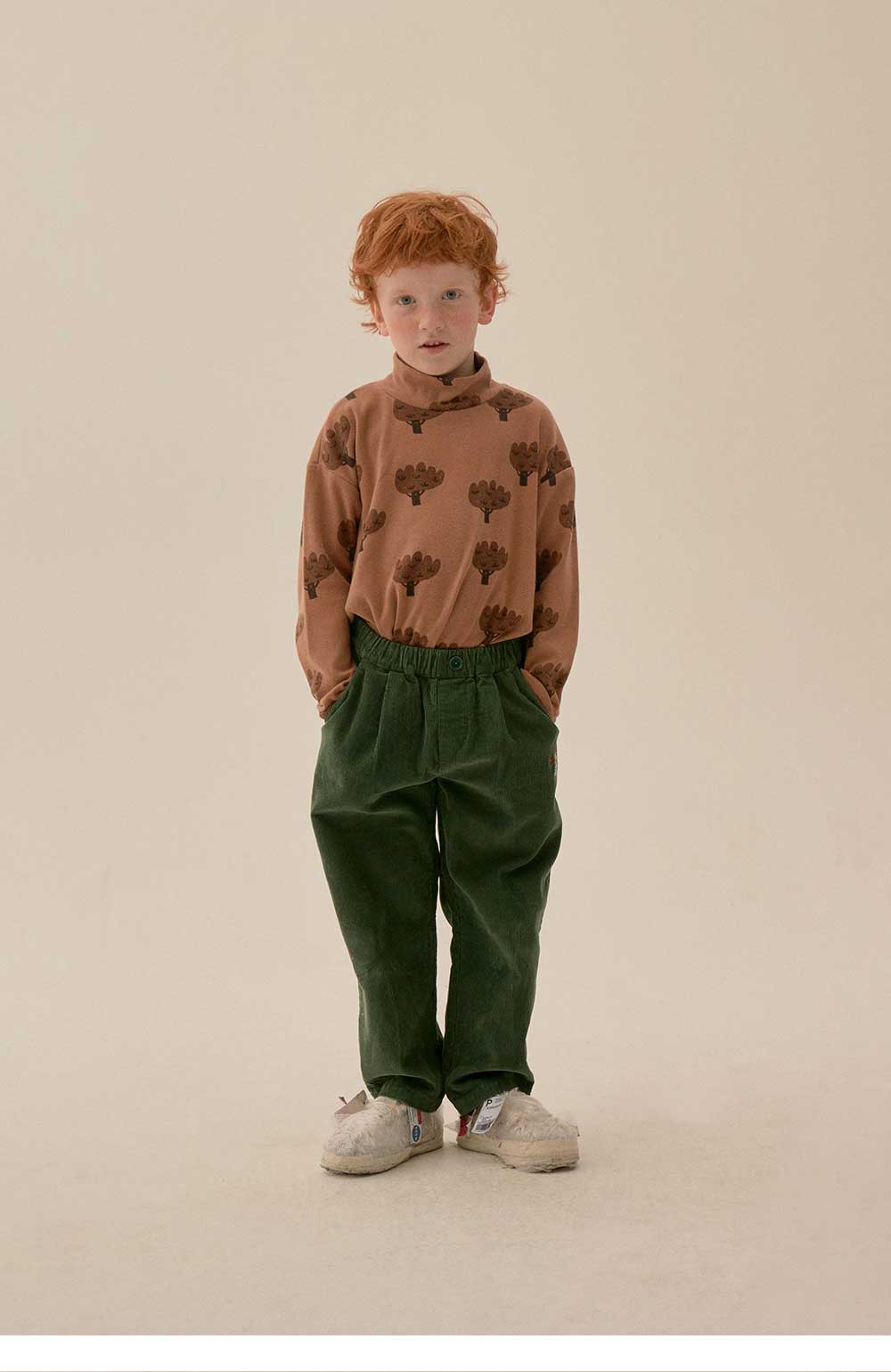 Boys & Girls Green Corduroy Trousers