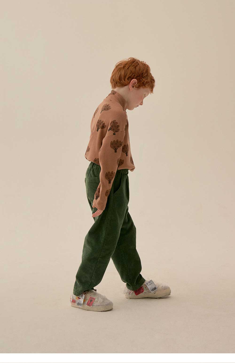 Boys & Girls Green Corduroy Trousers