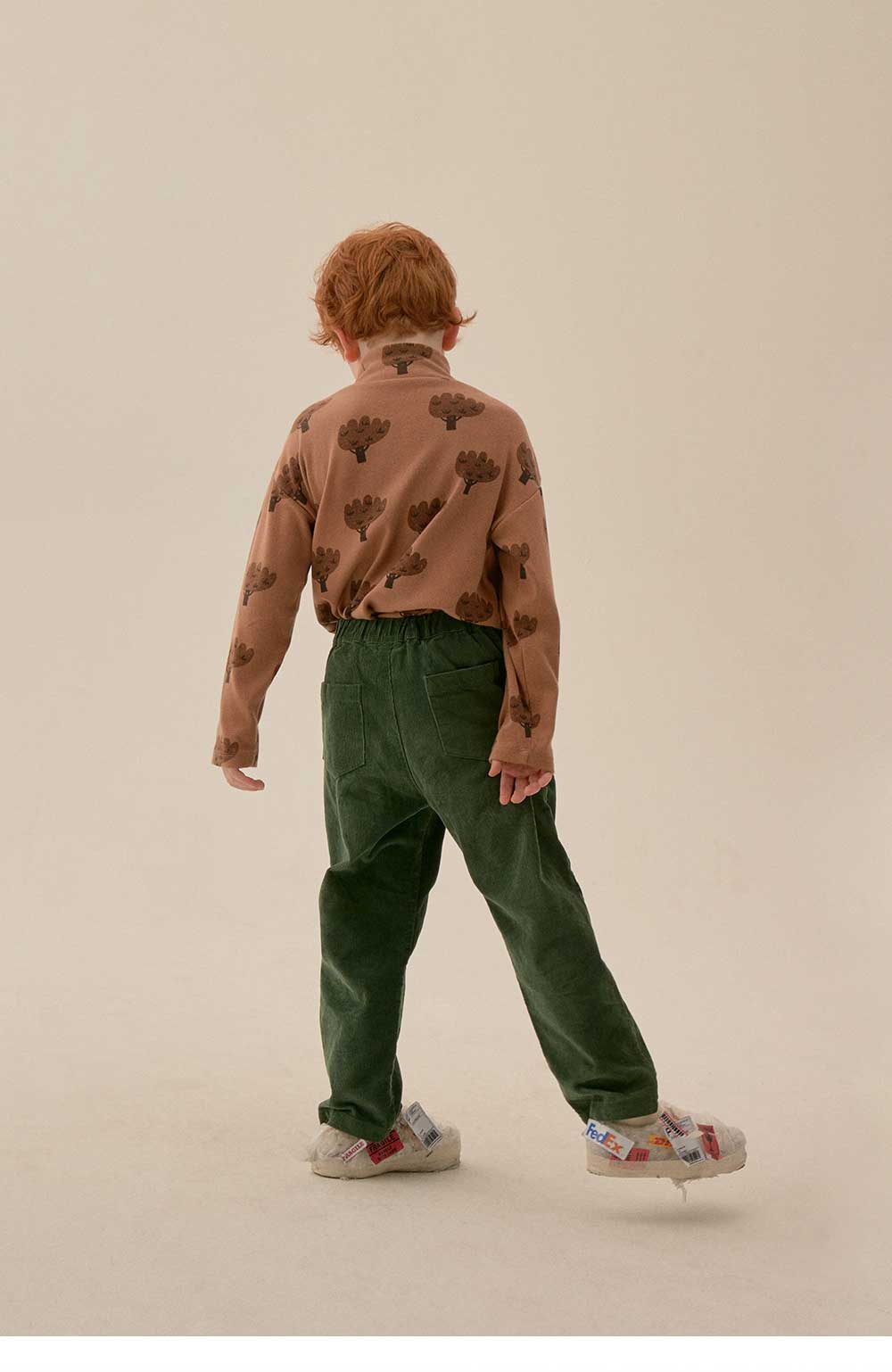 Boys & Girls Green Corduroy Trousers