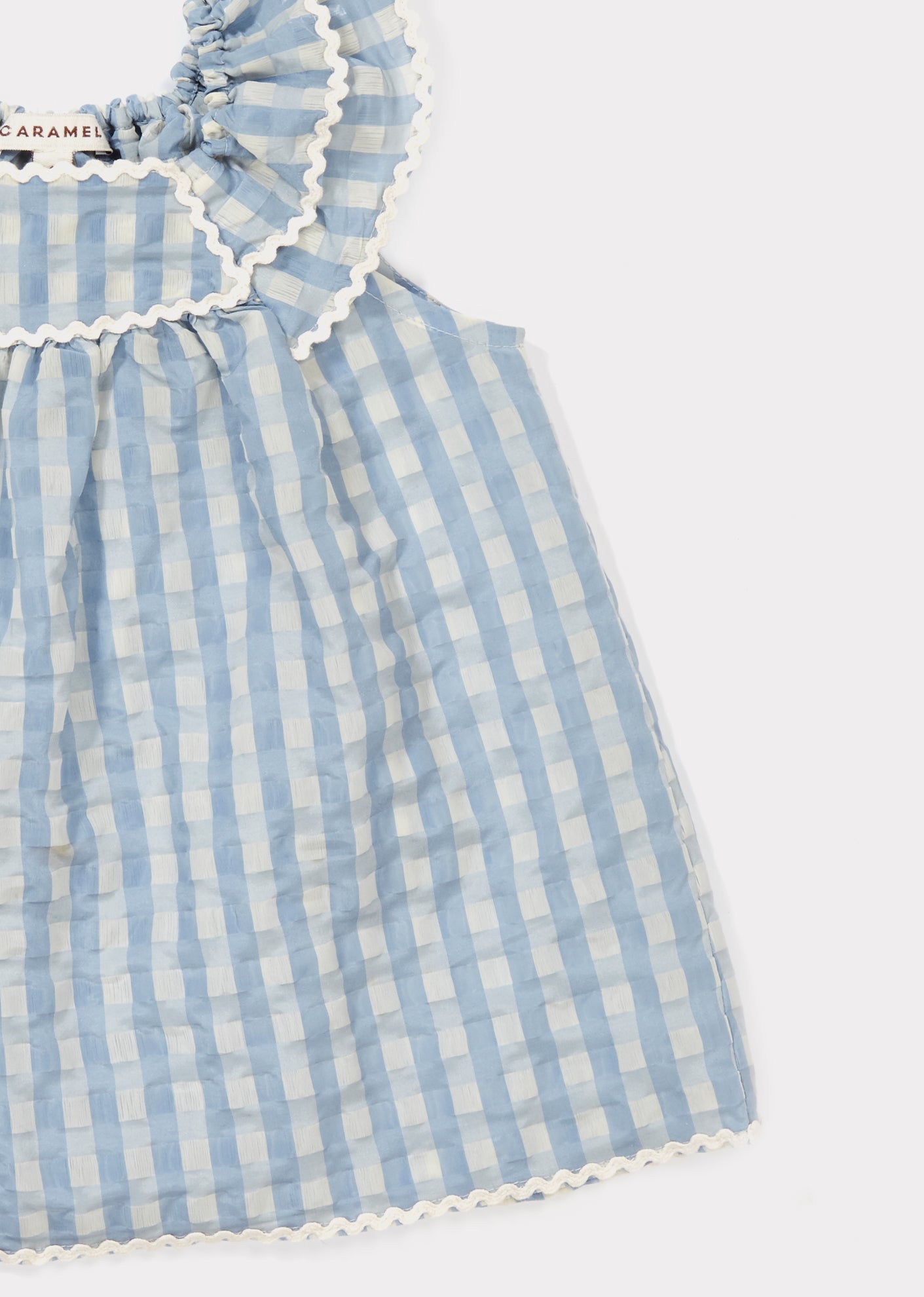Baby Girls Pale Blue Woven Dress