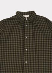 Boys & Girls Gingham Moss Check Raven Shirt