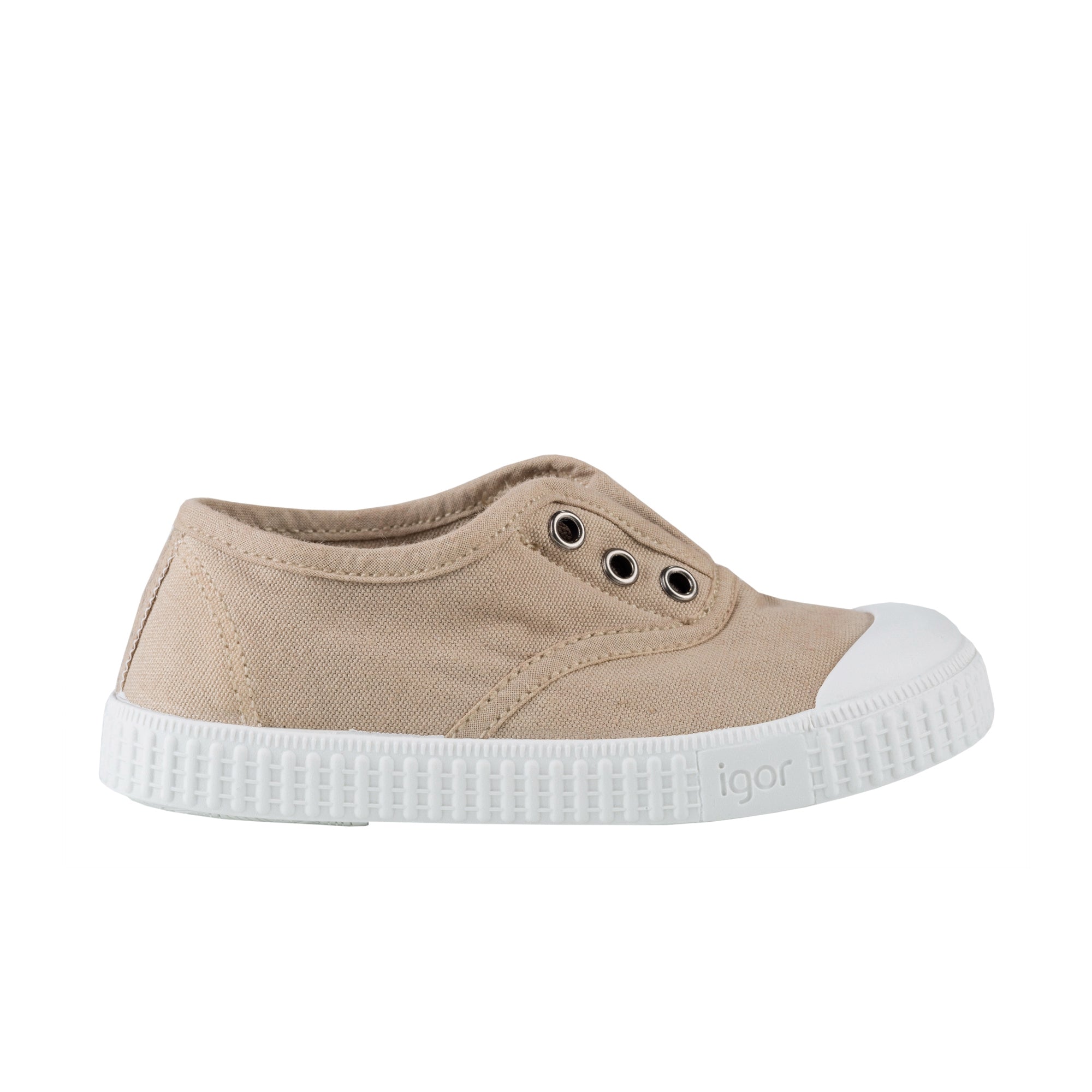 Girls Beige Cotton Shoes