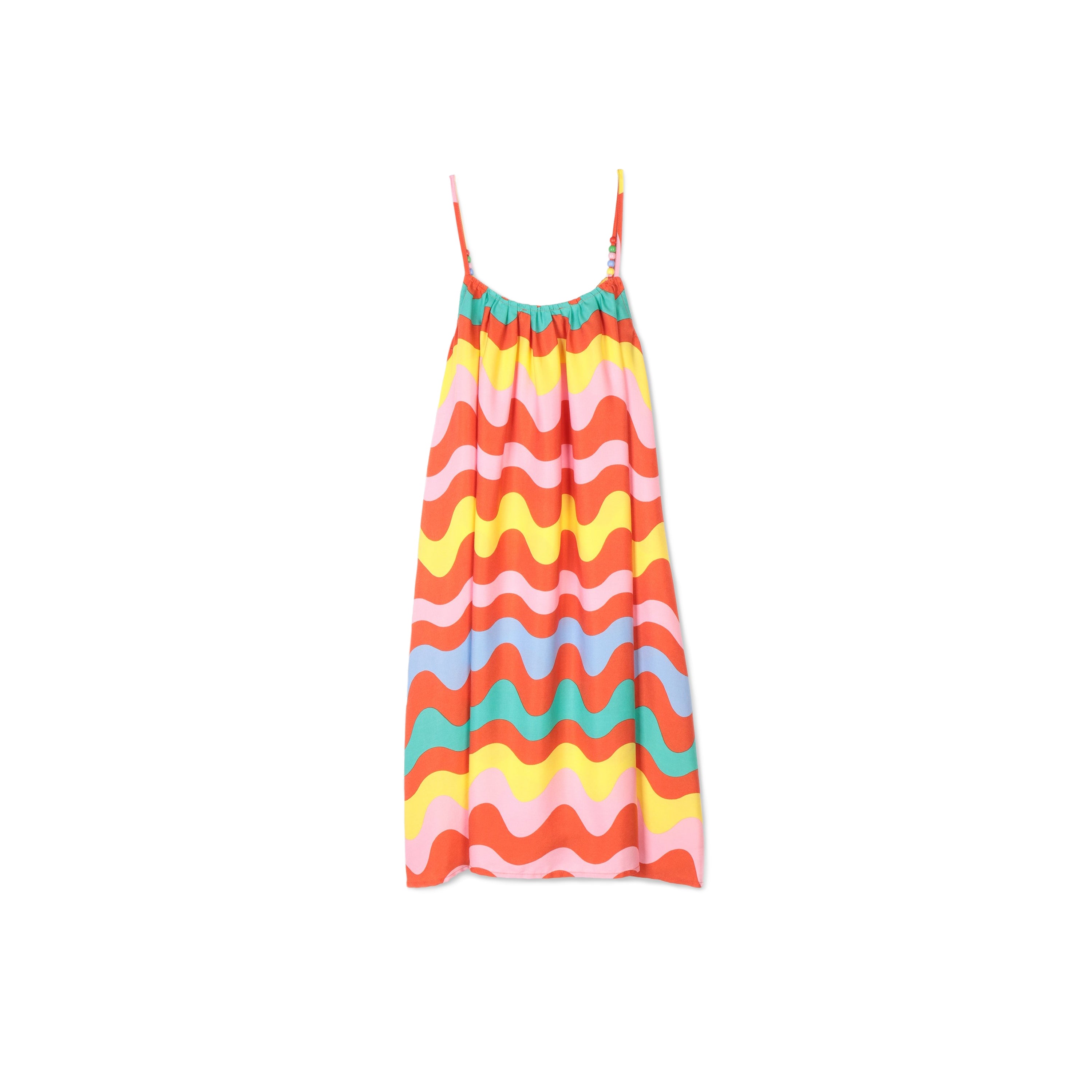 Robe en twill multicolore pour fille