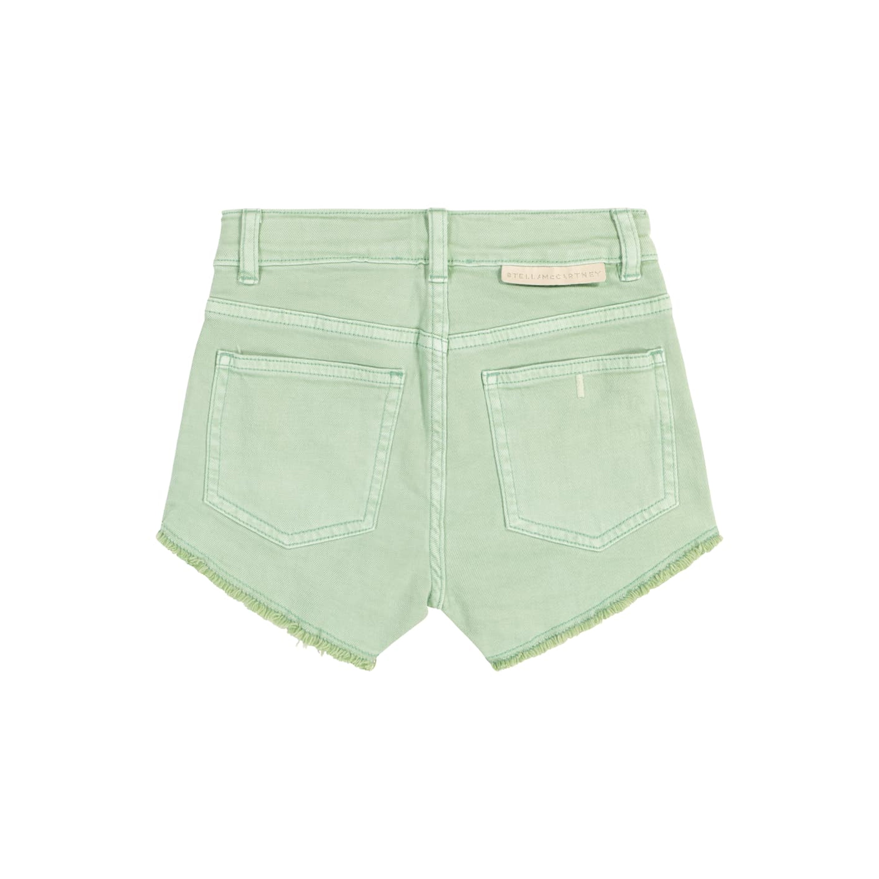 Girls Mint Denim Shorts