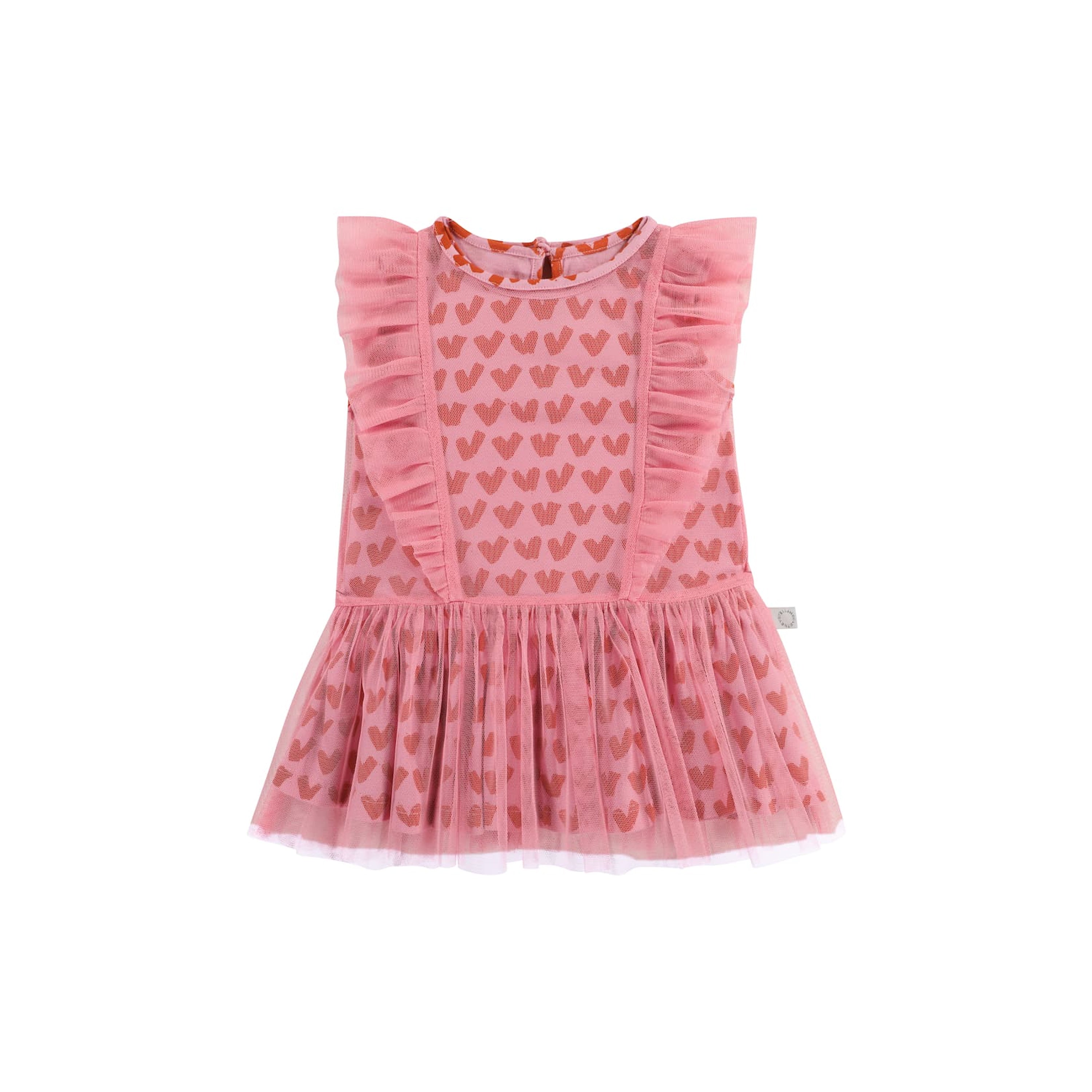 Baby Girls Pink Heart Tulle Dress