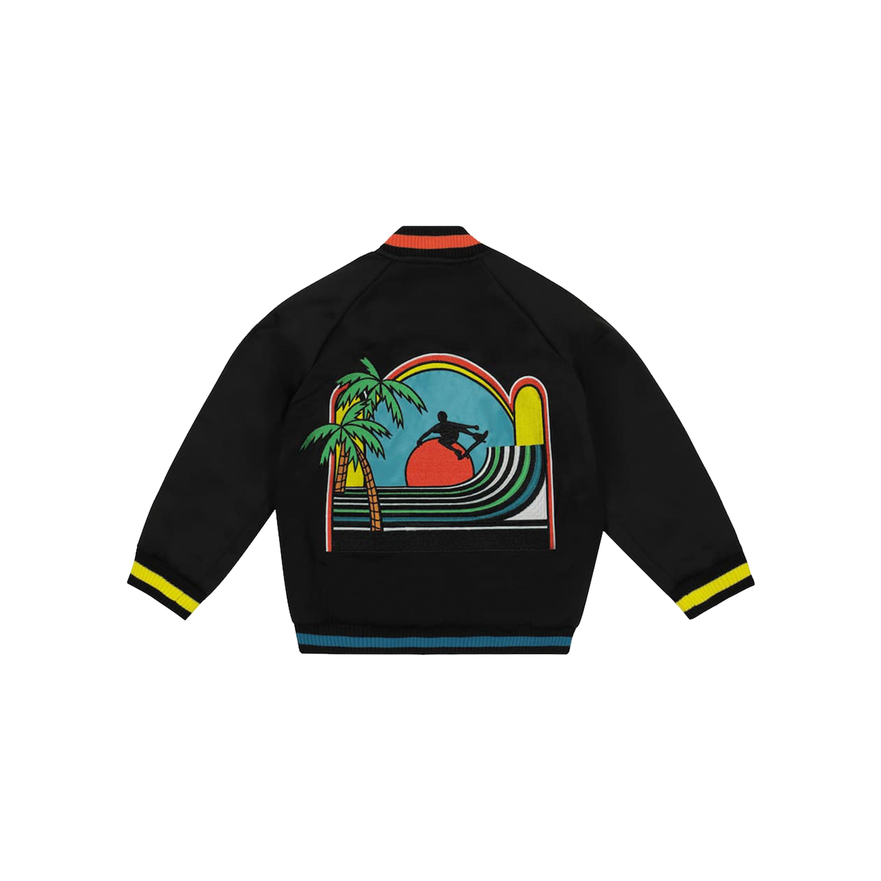 Boys Black Embroidered Jacket