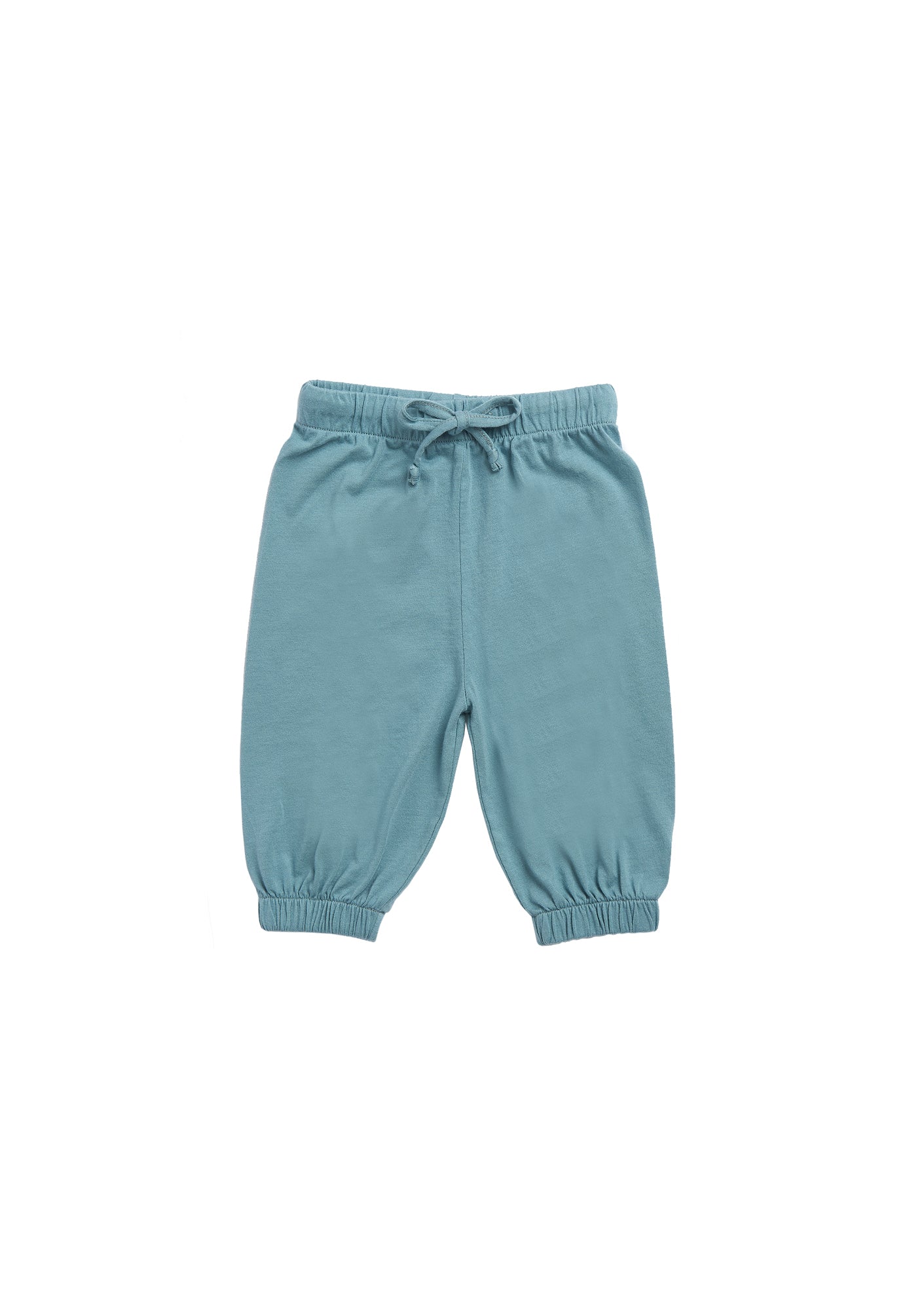 Baby Girls Lake Blue Cotton Trousers