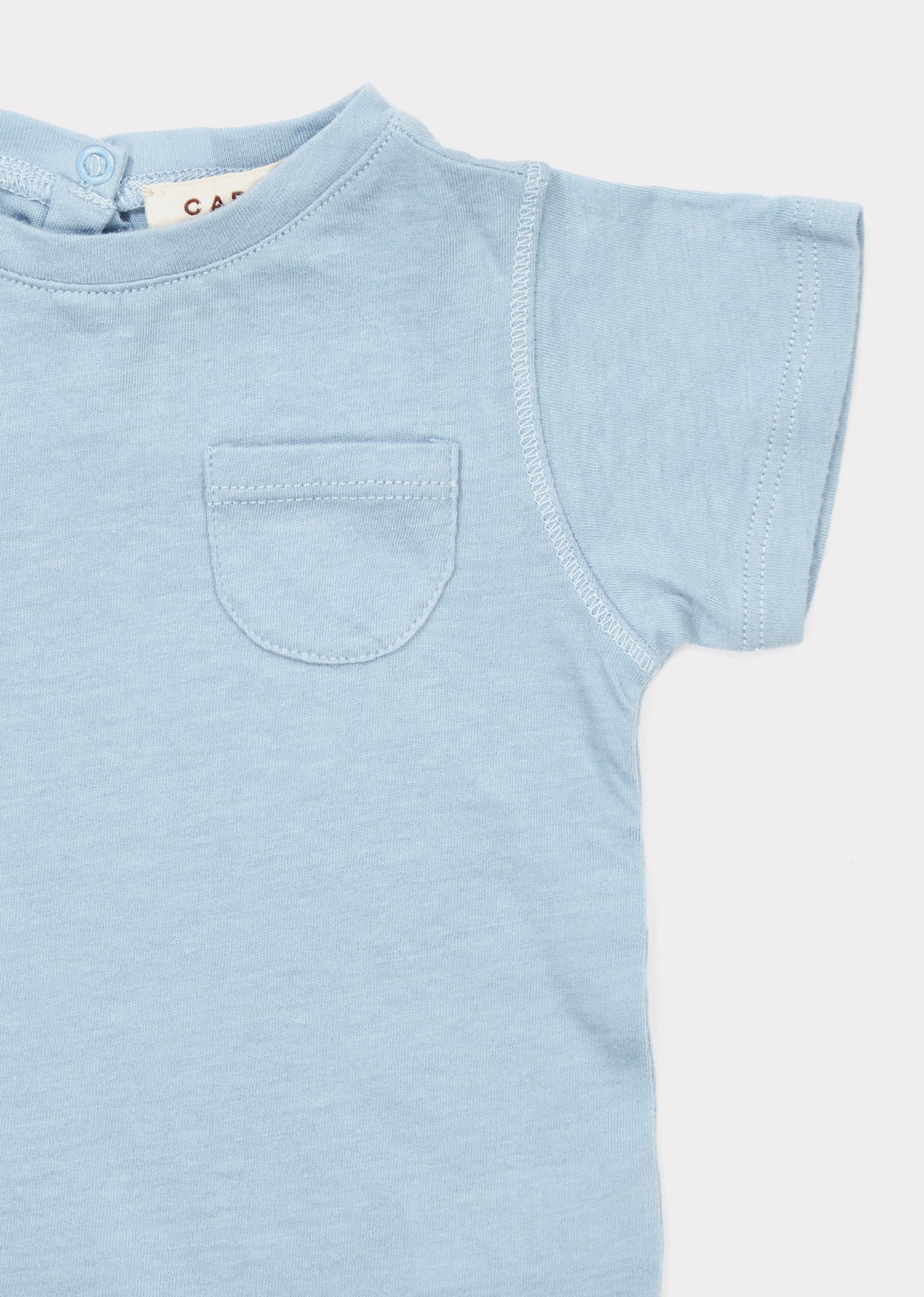 Baby Boys Blue Cotton T-shirt