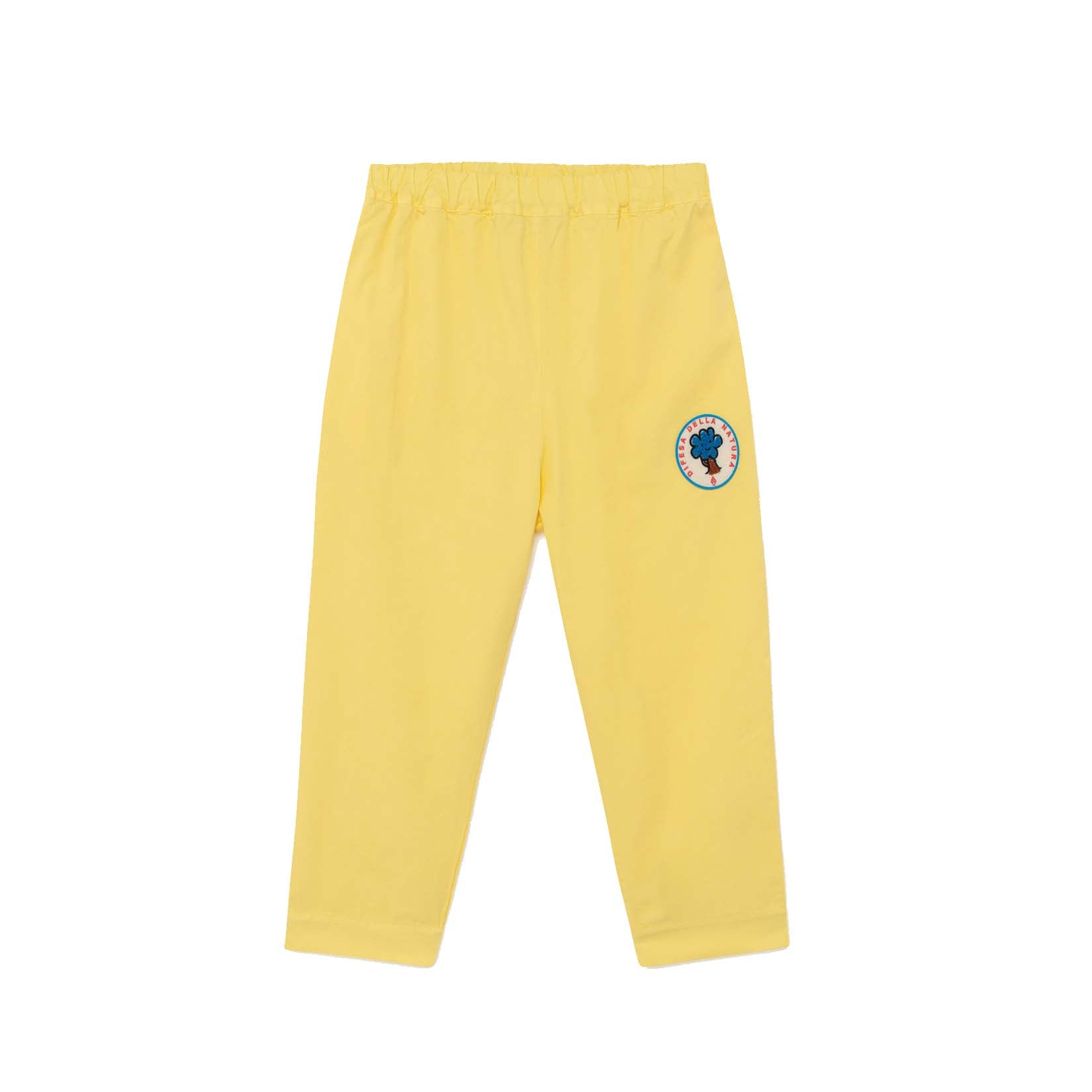 Boys & Girls Yellow Tree Cotton Trousers