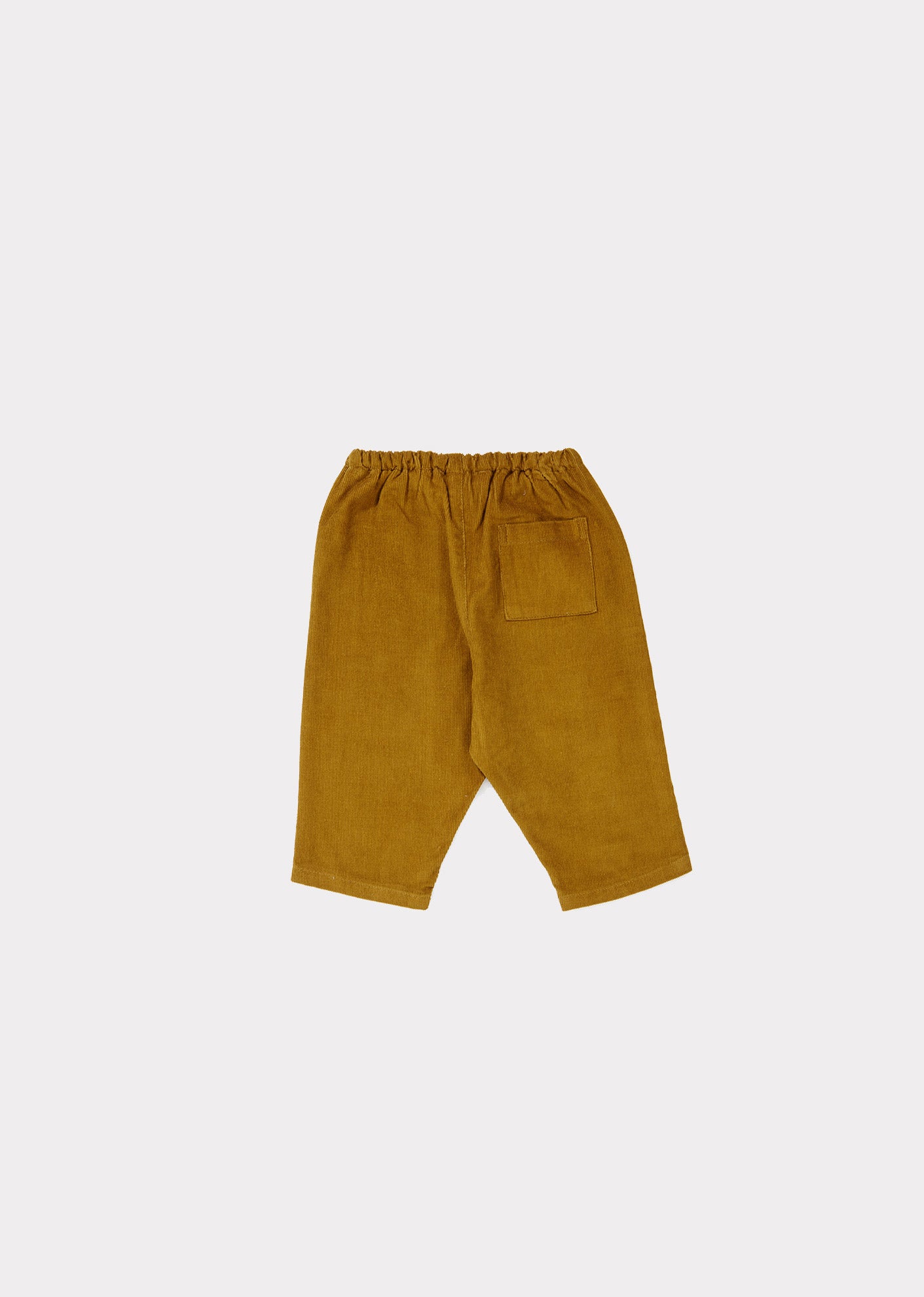 Baby Girls Yellow Brown Cotton Trousers