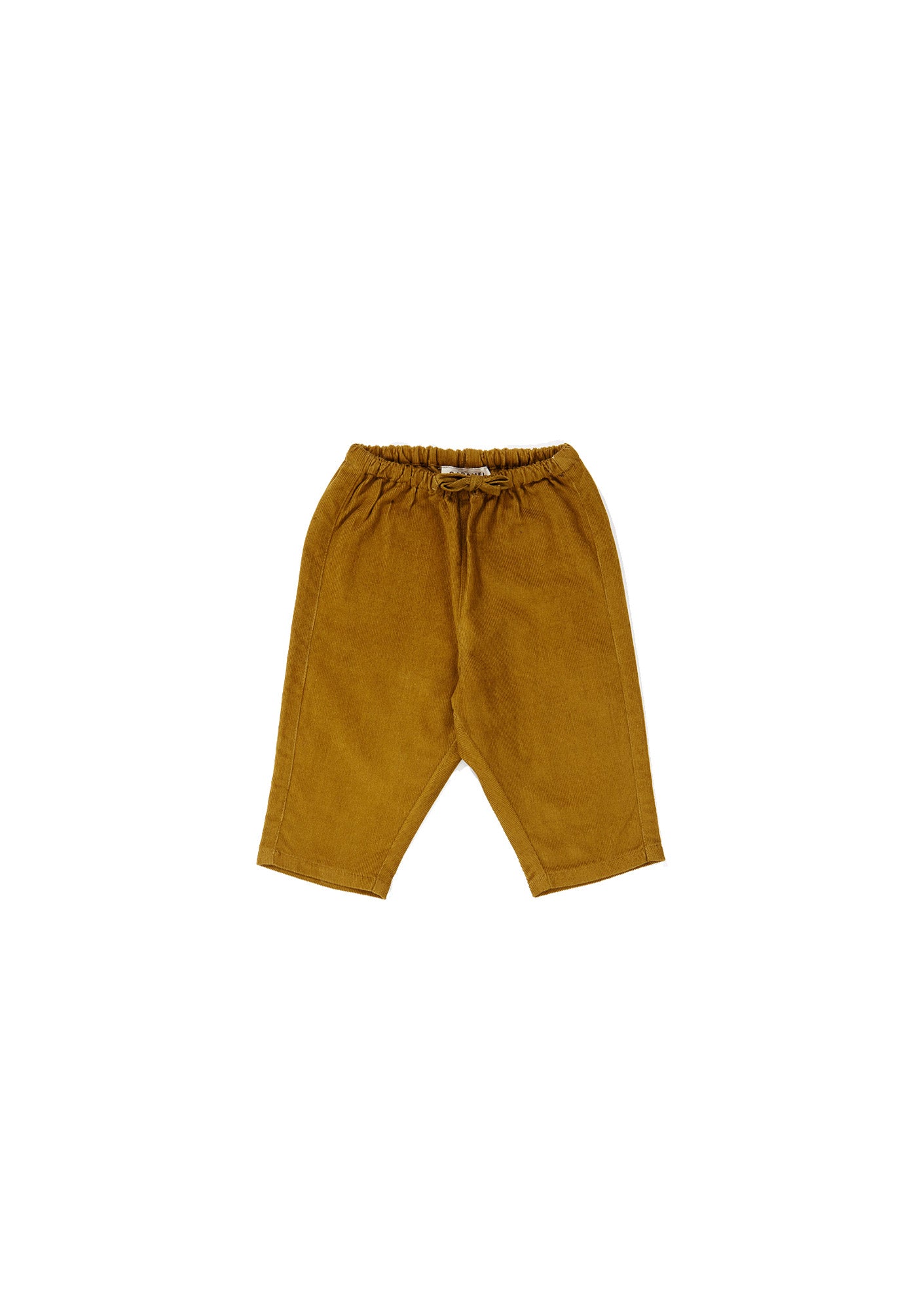 Baby Girls Yellow Brown Cotton Trousers