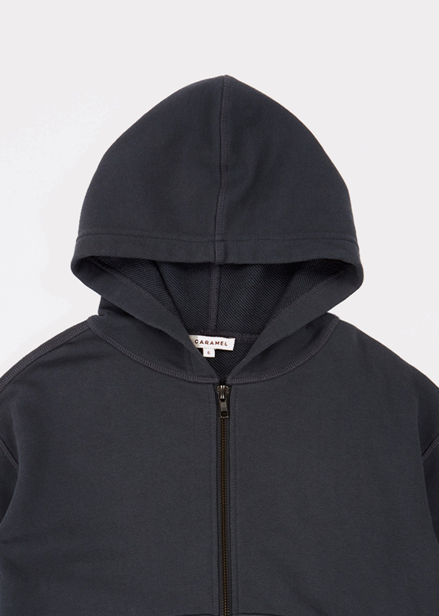 Boys & Girls Black Hooded Cotton Top