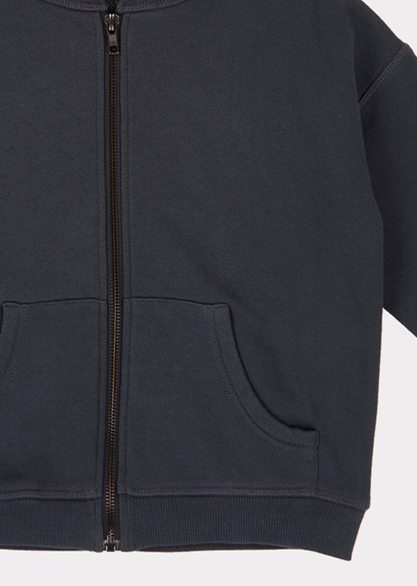Boys & Girls Black Hooded Cotton Top