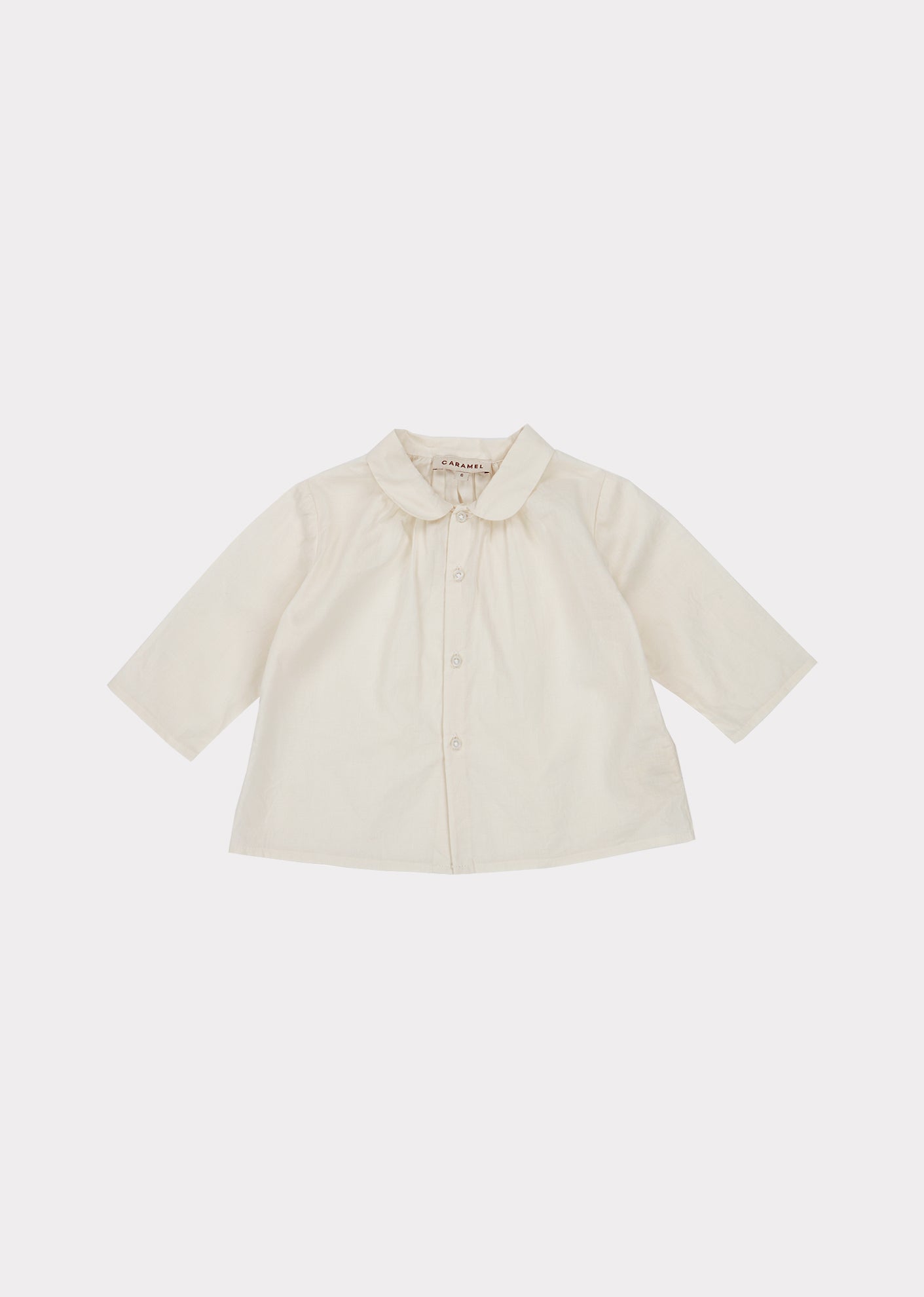 Baby Girls White Cotton Shirt
