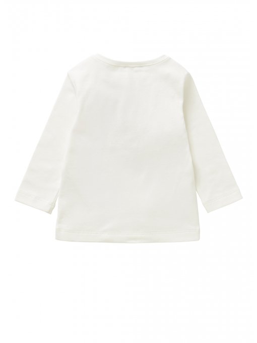Baby Girls Milk & Pink Cotton T-shirt
